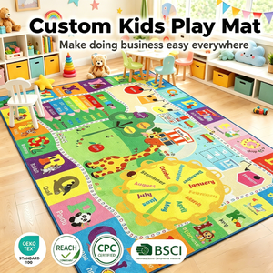 Tappeto antiscivolo Area gioco gioco <span class=keywords><strong>per</strong></span> bambini soggiorno interno stampato in nylon tappeto <span class=keywords><strong>per</strong></span> terra <span class=keywords><strong>per</strong></span> bambini <span class=keywords><strong>tappeti</strong></span> - Product Image 1
