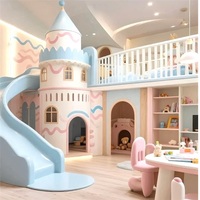 Chambres d'enfants JS : Lit mezzanine château haut de gamme pour séjours parent-enfant, hôtels de villégiature, suites parent-enfant, studios photo pour enfants
