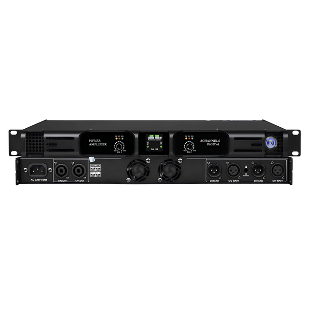 TopYun TD New Design Power Amplifier 1u Class D 4 Channel 1600*4 Watts Professional Digital Power Amplifier for Speaker