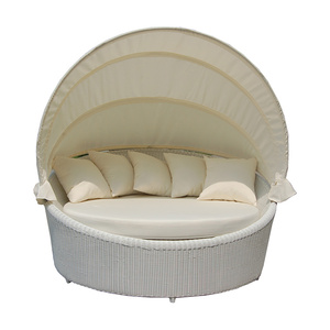 Chaises longues de luxe en rotin pour l'extérieur, chaise longue de plage, <span class=keywords><strong>lit</strong></span> à <span class=keywords><strong>baldaquin</strong></span> antique - Product Image 2
