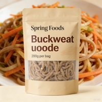 Nouilles Udon Cuites à Faible Teneur en Sodium, à Base de Blé Dur et de Sarrasin, en Sachet pour un Repas Sain