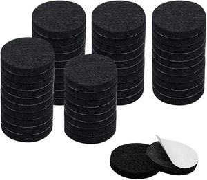 120 pièces de coussinets en feutre autocollants ronds noirs de 5 mm d'épaisseur et de 25 mm de diamètre pour pieds de chaises et meubles - Product Image 1