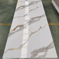 Panneau mural en PVC marbré UV, imperméable, pour décoration intérieure d'hôtels, centres commerciaux et maisons, vente en gros d'usine, panneau mural WPC