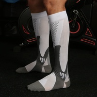 Chaussettes de sport montantes pour hommes et femmes, bas de compression unisexe en nylon pour l'allaitement et la course à pied