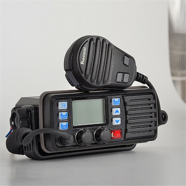 Yacht Fishing Boat Radio Recent RS-507M VHF Marine Transceiver IPX7 Waterproof 25W Two-Way Radio with Large LCD