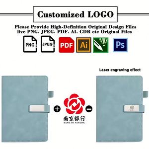 Carnet de notes A5 en cuir personnalisé avec logo imprimé, cadeau promotionnel d'entreprise, carnet de voyage avec porte-stylo - Product Image 4