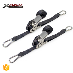 Correas de amarre de trinquete de acero inoxidable, ganchos de mosquetón, cinturones de carga, 2,5 cm, 2 paquetes - Product Image 6