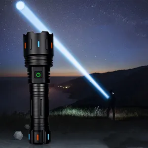 Aeternam 3000m trắng Laser dài Phạm vi tự vệ không thấm nước di động có thể sạc lại dẫn chiến thuật đèn lồng Torch ánh sáng đèn pin