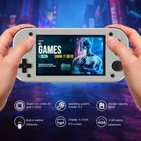 M17 20000 jeux 64GB 4.3 pouces Android HD Retro Classic Video Player Portable 4K Handheld Game Console TV Connection Prend en charge FC