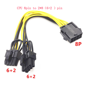 8Pin <span class=keywords><strong>สาย</strong></span>ไฟแยก CPU <span class=keywords><strong>8</strong></span>ขาไปยังการ์ดวิดีโอคู่2X6 + 2พิน<span class=keywords><strong>8</strong></span>พิน18AWG <span class=keywords><strong>สาย</strong></span>เคเบิล - Product Image 5