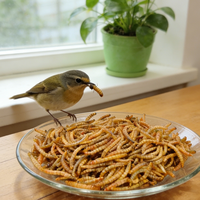 Vers de farine séchés de haute qualité, riches en vitamines et minéraux, sans antibiotiques, en vrac, pour oiseaux et autres animaux de compagnie