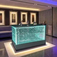 Table de Bar LED Lumineuse à Bulles d'Eau pour Boîte de Nuit, 16 Couleurs Changeantes