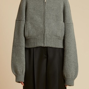 <span class=keywords><strong>Cardigan</strong></span> Casual e di classe <span class=keywords><strong>con</strong></span> <span class=keywords><strong>cerniera</strong></span> intera in maglia di lana 100% per maglione da <span class=keywords><strong>donna</strong></span> - Product Image 5