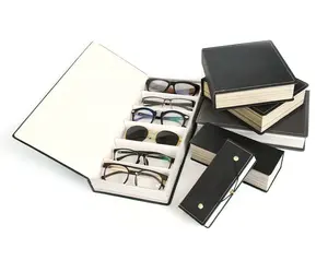 Bestpackaging Eyewear accessories PU Leather Sunglasses Organizer box eyeglasses case glasses Case Display Box