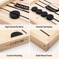 Jeu de hockey rapide en bois personnalisé pour deux joueurs, jeu de société interactif familial pour fête, vente en gros