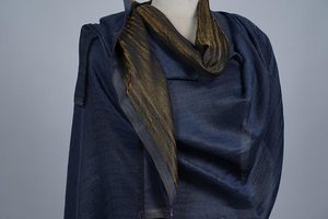 Premium Women Zari Reversible Stole Soft Dual Tone Designer <b>Shawl</b> <b>Wrap</b> Luxury Elegant Fashion Accessories for Boutique - Product Image 6