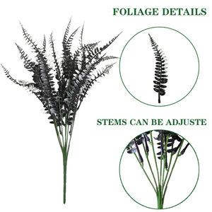 Plantas Artificiales de Eucalipto Persa Negras Personalizadas para Halloween, Hojas de Plástico para Decoración de Jardín y Fiestas - Product Image 6