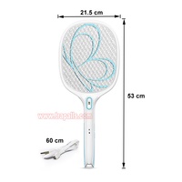 Raquette anti-moustiques électrique portative à LED rechargeable par USB pour chambre à coucher