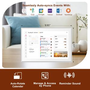 10.1 Inch Indoor <b>Wall</b> Planner <b>Digital</b> Calendar Chore Chart Smart Touchscreen Display <b>For</b> Family Schedules And Retail Store - Product Image 3
