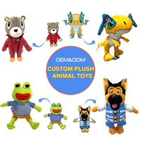 OEM ODM poupée animal doux personnalisé jouet en peluche unisexe avec dessin animé conception PP coton remplissage personnalisé