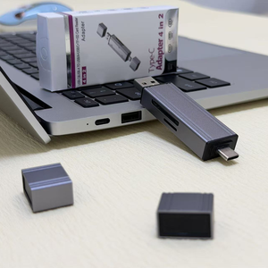 Lecteur de cartes USB de haute qualité 4 en 2, lecteur de cartes <span class=keywords><strong>SD</strong></span> TF et Type C vers <span class=keywords><strong>Micro</strong></span> <span class=keywords><strong>SD</strong></span> TF, <span class=keywords><strong>adaptateur</strong></span> USB OTG, lecteur de cartes USB Hub pour ordinateur portable - Product Image 6