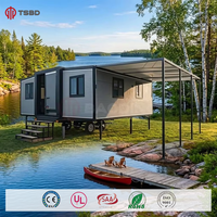 Casa Contenedor Expandible de 20 pies sobre Remolque, Casa Prefabricada Modular Móvil de 2 o 3 Dormitorios con Baño y Cocina