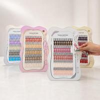 Présentoir à Ongles en Acrylique à Dégradé Doux, 50 Couleurs, Forme Irrégulière, Luxe, pour Échantillons de Vernis Gel, Personnalisable