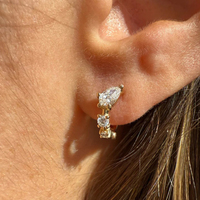 Ensemble de bijoux fins Gemnel, collier et bracelet tennis en forme de larme, avec zircone cubique en forme de poire, diamant