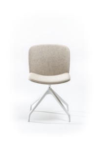 Libera เก้าอี้หมุนดีไซน์นุ่มทันสมัยฐานสีขาวหุ้มเบาะอย่างเต็มที่ - Product Image 2