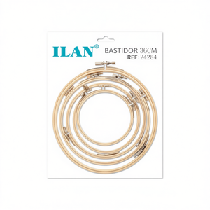 Ilan <b>Embroidery</b> Hoop 36Cm Wooden <b>Frame</b> For Cross Stitch Sewing 6Pcs - Product Image 3