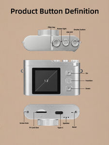 迷你超清可重复使用 8MP 无屏数码胶片相机 便携式 5 滤镜复古 4G 单反无屏数码相机 适合露营 - Product Image 5