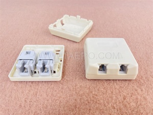 Boîte de jonction de connexion de fil téléphonique de Rosette RJ11 CAT3 2P2C sec ou gelée remplie 1 port 2 port échantillon prix d'usine gratuit - Product Image 2