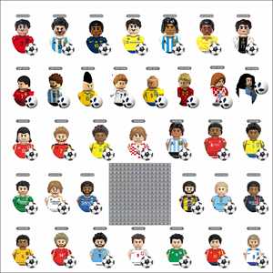Fußballstar DIY Puzzle-Puppen Messi Ronaldo Neymar Mbappé <span class=keywords><strong>Modric</strong></span> Lehrreiches Vernetzbares Spielzeug - Product Image 1