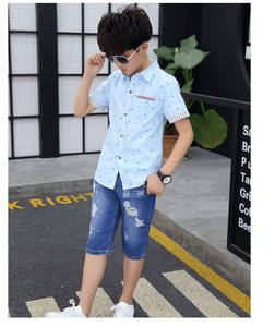 Vente en gros de vêtements pour enfants, nouveaux modèles, ensembles de vêtements, polos pour enfants, jeans pour garçons imprimés sur mesure, pas cher - Product Image 2