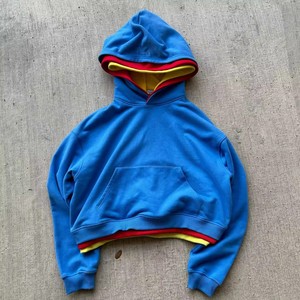 OEM Tùy Chỉnh 100% Bông Nặng Áo Thun Mui Xe Ba Lớp Nhiều Màu Hoodie Cắt Ba Lớp Hoodies Cho Nam Giới - Product Image 4