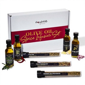 Coffret Cadeau <span class=keywords><strong>d</strong></span>'Huiles <span class=keywords><strong>d</strong></span>'Olive Extra-Vierges Pressées <span class=keywords><strong>à</strong></span> Froid de Qualité Supérieure, Infusées aux <span class=keywords><strong>Épices</strong></span>, Collection Gourmet Réfléchie, 7 Huiles Aromatisées, 3 Mélanges <span class=keywords><strong>d</strong></span>'<span class=keywords><strong>Épices</strong></span> - Product Image 1