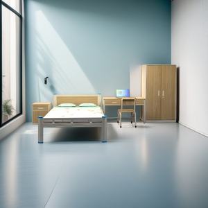 Lit simple en métal durable, idéal pour les hôtels, les dortoirs et les chambres à coucher, doté d'une structure de cadre de lit en acier - Product Image 3