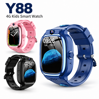 Nouvelle Montre Connectée 4G Y88 2026 pour Enfants avec Appel Vidéo HD, WiFi, Positionnement LBS, SOS, Clôture de Sécurité, IP67 et Chat Vocal