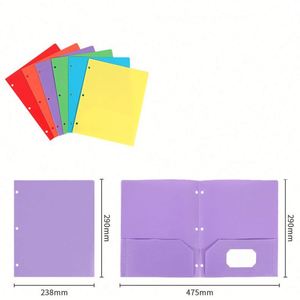 Pp Plastic Three-Hole Business Report Filing Double Pocket <b>File</b> <b>Folder</b> for Office Stationery Items - Product Image 2