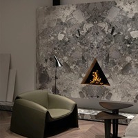 Dalle de marbre gris Oreo de qualité supérieure, polie, taille sur mesure, design personnalisé, pour cuisines industrielles, salles à manger, salles de bain, villas, sols intérieurs