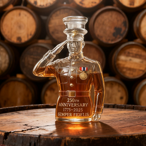 Bouteille d'alcool en verre militaire anniversaire de forme unique 320ml conception étanche pour les cadeaux de luxe - Product Image 5