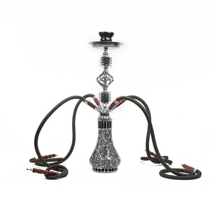 Arabic Glass Hookah <b>Mosaic</b> Narguile 2 Hose Mirror Finish Water Pipe for Bar Party Home - Product Image 2