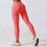 Celana Yoga High Waist Custom, Model Hip Scrunch Butt Lift, untuk Olahraga, Pengangkat Bokong, Legging Fitness Wanita, OEM ODM