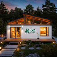 Maison modulaire préfabriquée de luxe à 2 chambres en béton, construction intégrée, villa en acier léger pour projets hôteliers