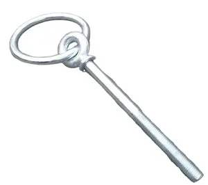 Hot dip galvanized Forged steel Eye Bolt with Round Ring for Pole Link Accessories