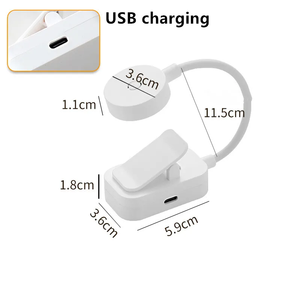 Lampe de lecture pliable mini à clipser, rechargeable USB, LED, 3 modes, protection oculaire, intensité réglable en continu, flexible pour chambre à coucher - Product Image 3