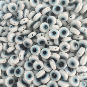 Turkish Evil Eye <b>Beads</b> Flat Round <b>Plastic</b> Resin Jewelry Making Accessories For Bracelets Necklaces Earrings 6mm - Product Image 4