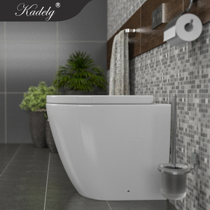 <span class=keywords><strong>WC</strong></span> a Filo Muro con Scarico a P, Suite Sanitaria con Sedile a Chiusura Morbida - Product Image 2