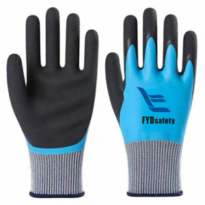 Gants de travail industriels enduits de <span class=keywords><strong>latex</strong></span> de protection Gants de travail doublement enduits de sécurité - Product Image 1
