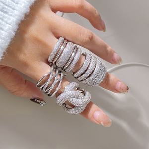 Women's Multi-Style <b>Set</b> <b>Rings</b> Sparkling Crystal Fashion Gold Plated Paved Cubic Zirconia <b>Ring</b> for Gift - Product Image 1